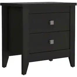 TuHome - Amara 24" Tall Nightstand MDF - Black