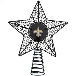The Memory Company - New Orleans Saints Star Tree Topper - Multicolor