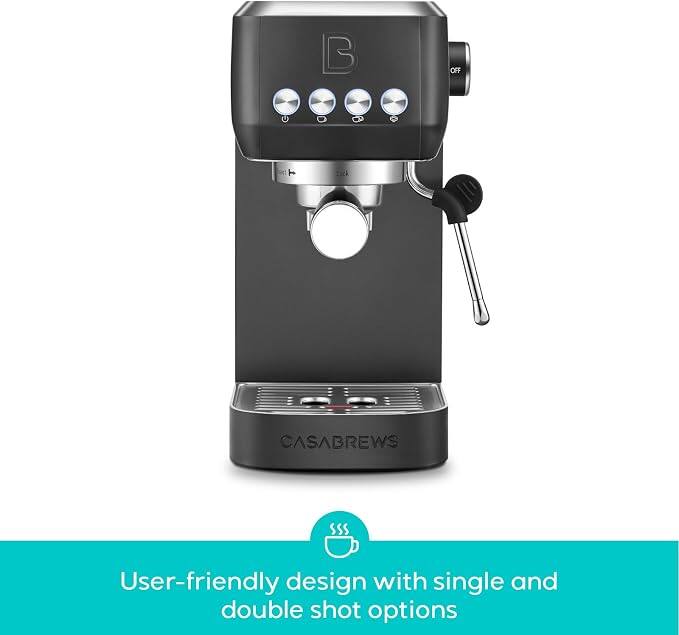 B OFF CASABREWS  
User-friendly design with single and double shot options