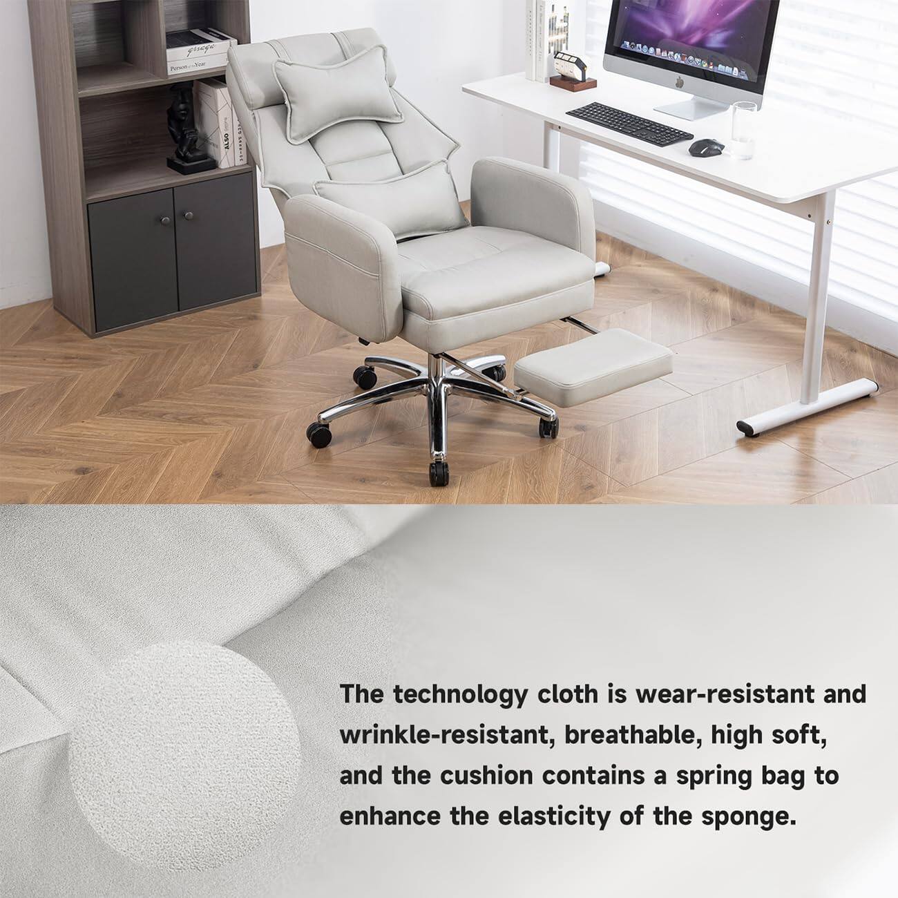 The technology cloth is wear-resistant and wrinkle-resistant, breathable, high soft, and the cushion contains a spring bag to enhance the elasticity of the sponge.