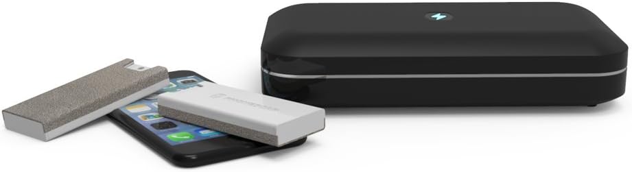 Alt View 3. PhoneSoap - Shine - 2 in 1 Cell Phone and Screen Cleaner with Attached Microfiber Cloth - White/Gray.