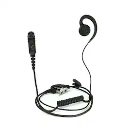 ProMaxPower - Swivel Earpiece with PTT Mic for Motorola XPR3500, DEP550, R5 & Other Radios - Coiled