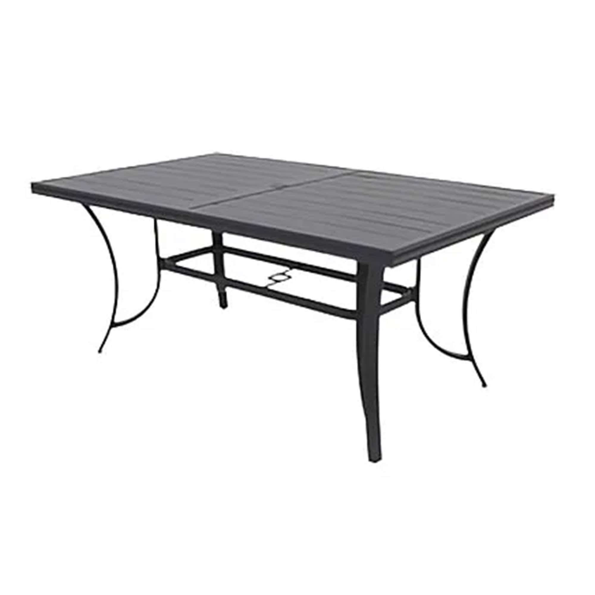 Photos - Garden Furniture SLAT Four Seasons Courtyard - Palermo  Top Table with Frame and Umbrella Hole - Gray TV-100329 