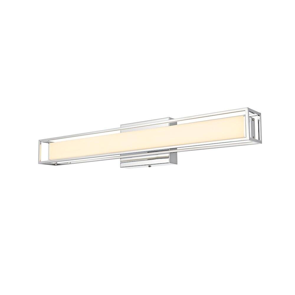 Left. Living District - Aden 24 Inch Led Wall Sconce In Chrome - Chrome.