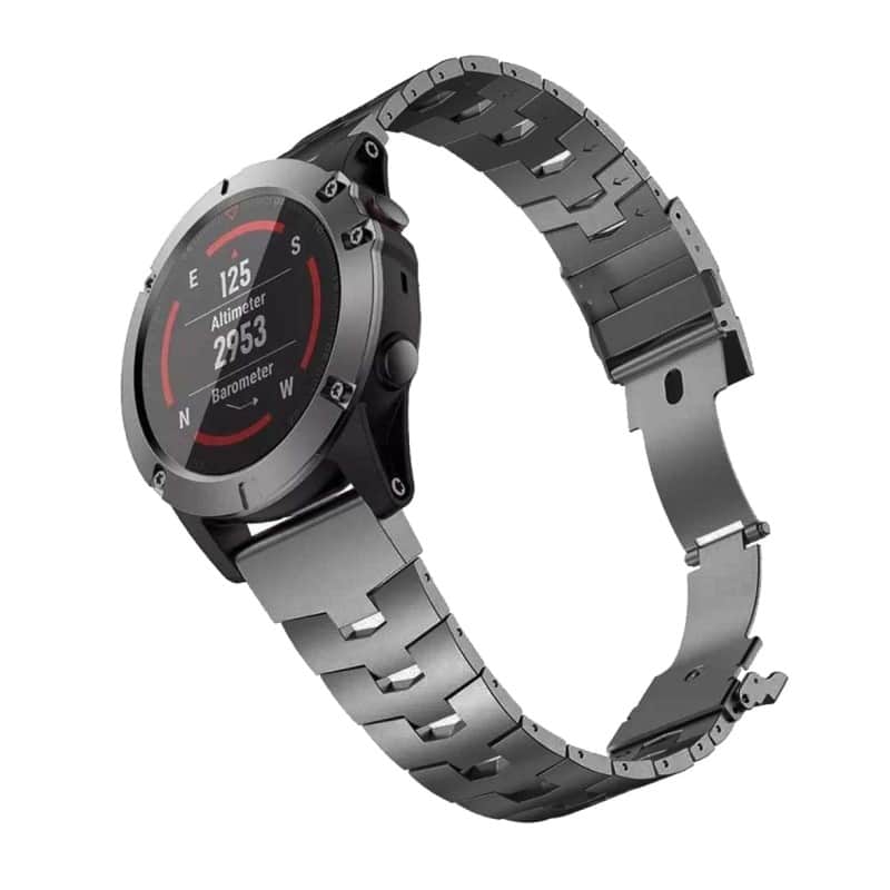 StrapsCo Vented Titanium Bracelet QuickFit 22 Metal Watch Band