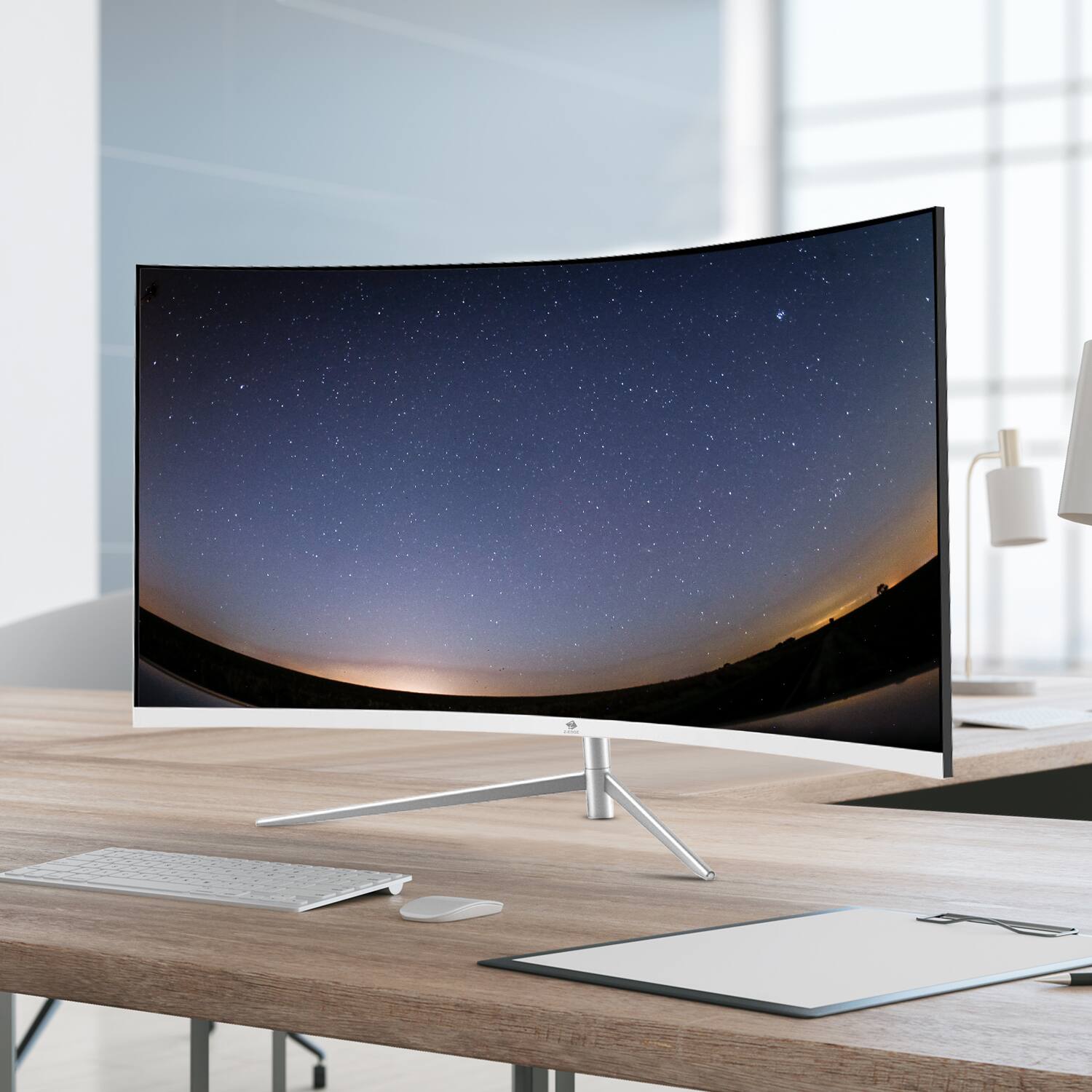 Alt View 6. Z-Edge - U27C 27" 1080P Full HD 1920 x 1080 LED Backlight 100Hz Curved Monitor - White.