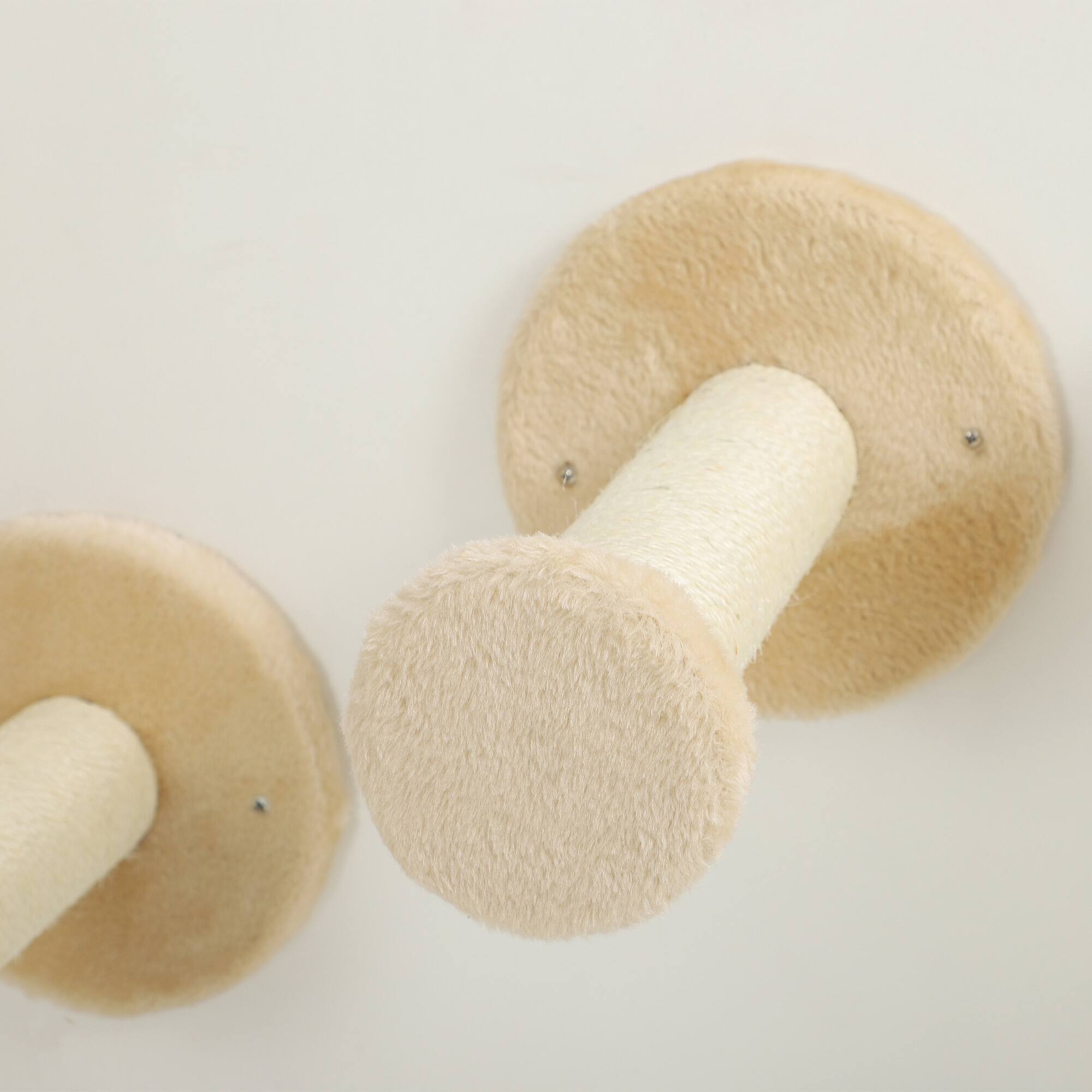 Alt View 4. Pawhut - 4PCs Corner Cat Wall Shelves, Cat Wall Furniture with Scratching Post, Board, Perches, Wands, Toy Ball, Indoor - Beige.