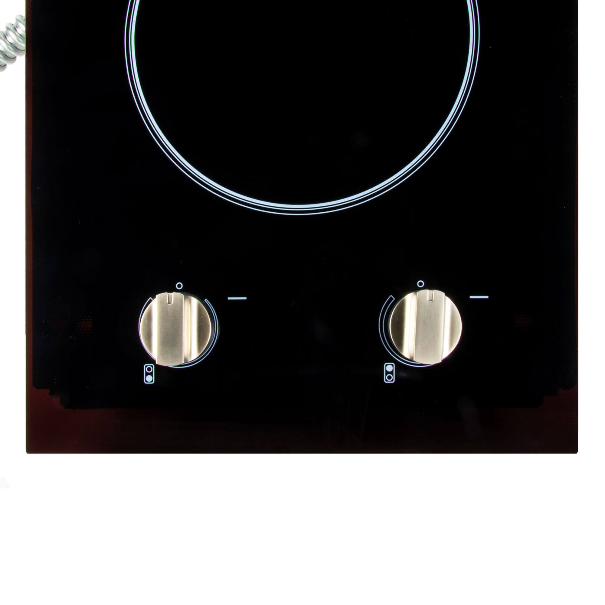 Alt View 8. Magic Chef - 12 in. Radiant Electric Ceramic Glass Cooktop in Black with 2 Burner Elements Including Dual Radiant Burner - Black.