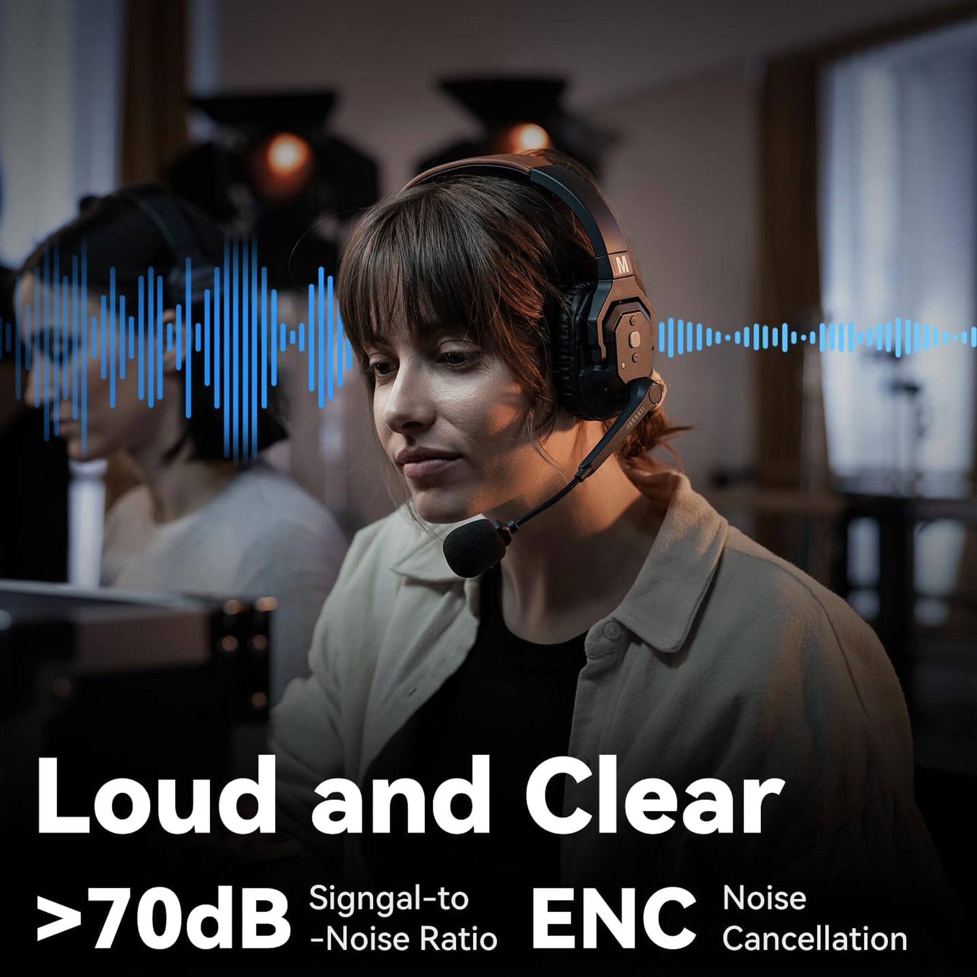Loud and Clear  
>70dB  
Signal-to-Noise Ratio  
ENC  
Noise Cancellation