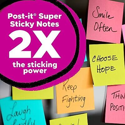 Post-it® Super Sticky Notes  
2X the sticking power  

Smile Often  
Choose Hope  
Keep Fighting  
Laugh Loudly  
Think Positive