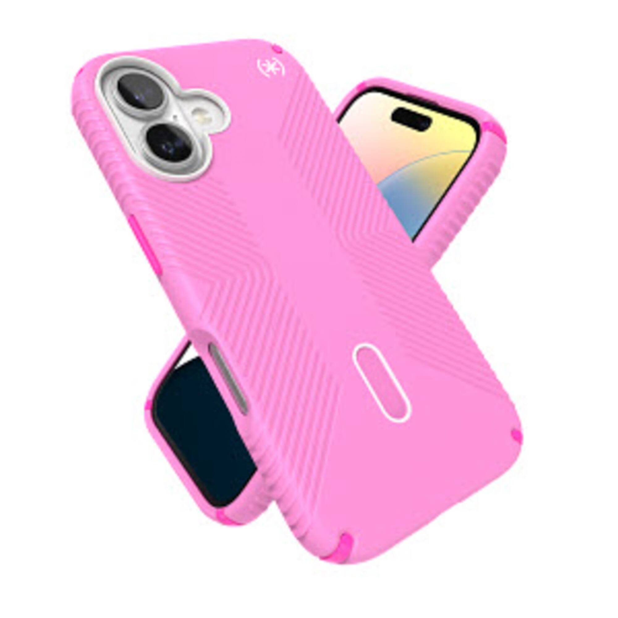 Alt View 17. Speck - Presidio2 Grip ClickLock Case with MagSafe for Apple iPhone 16 - True Pink.