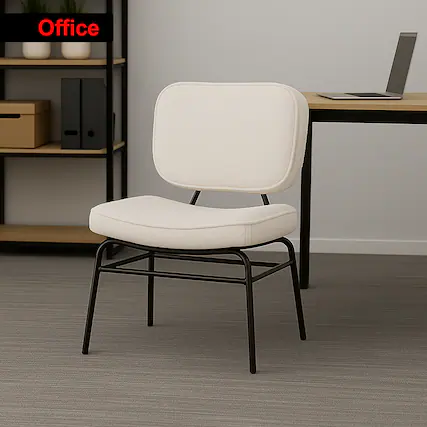 Front. Hivvago - Cozy Reading Chair with Upholstered Finish and Foam Padding - Beige.