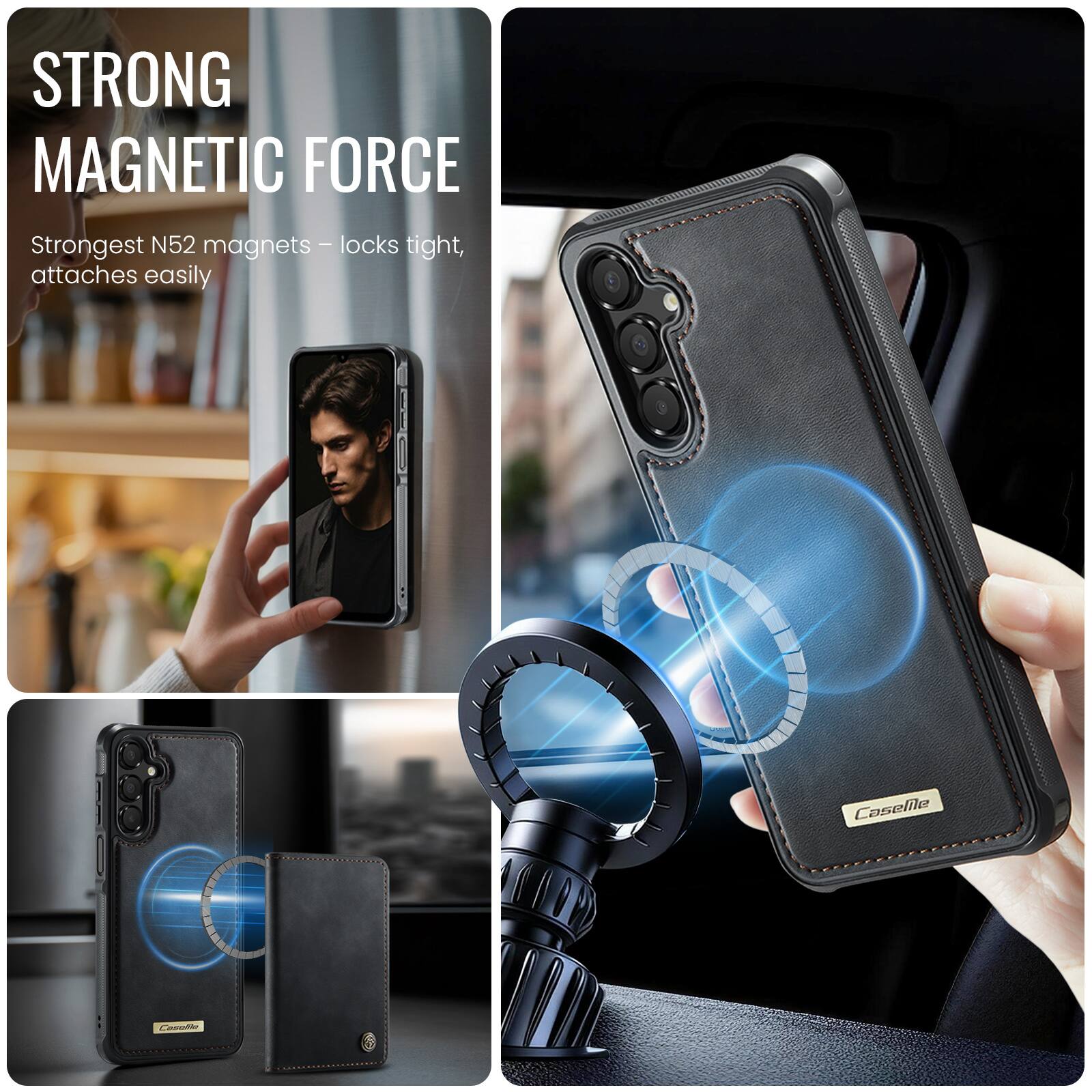 STRONG MAGNETIC FORCE

Strongest N52 magnets – locks tight, attaches easily