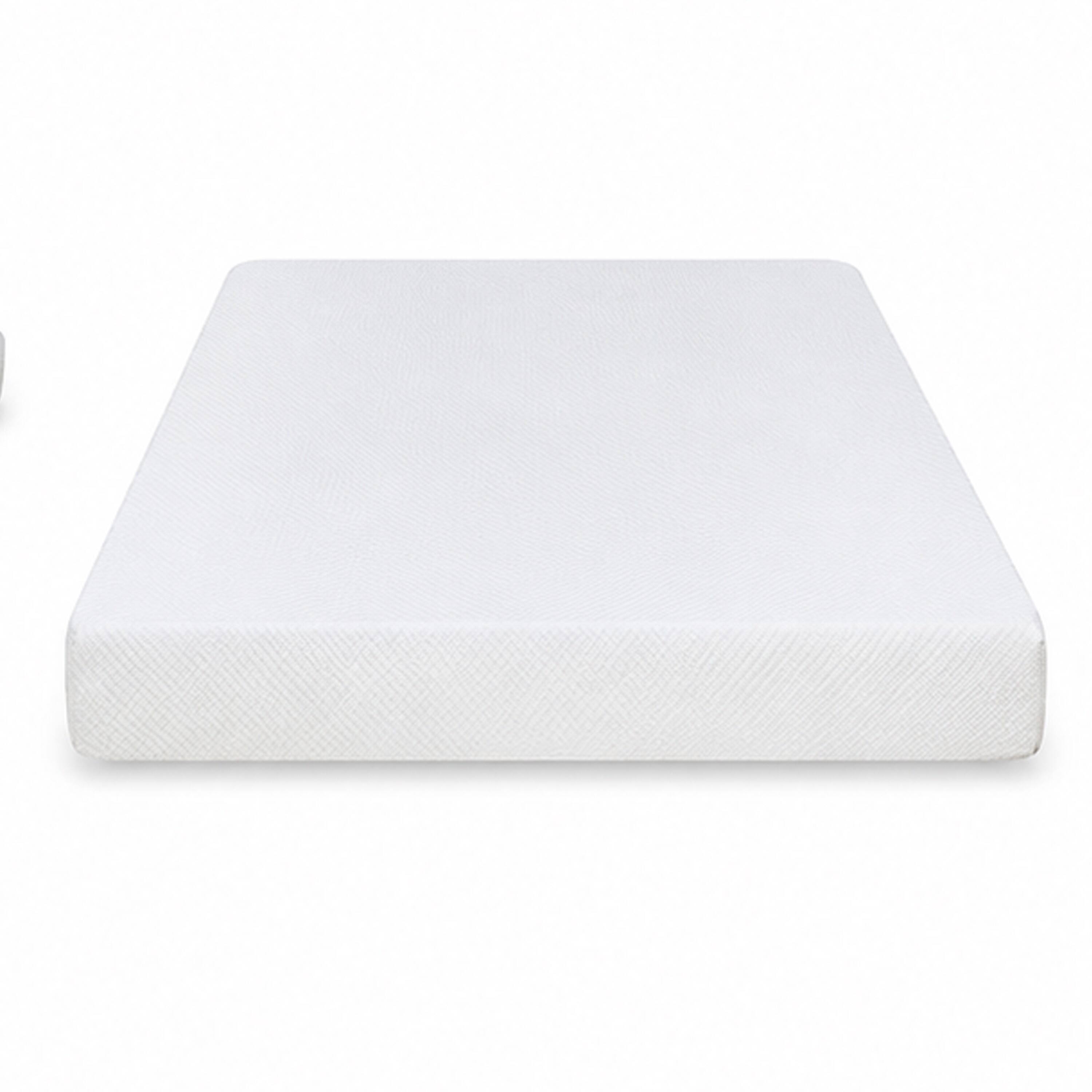 Angle. Manhattan Lane - Aysa Queen Size Mattress, Memory Foam,  Polyester Cover, 8 Inch - White.