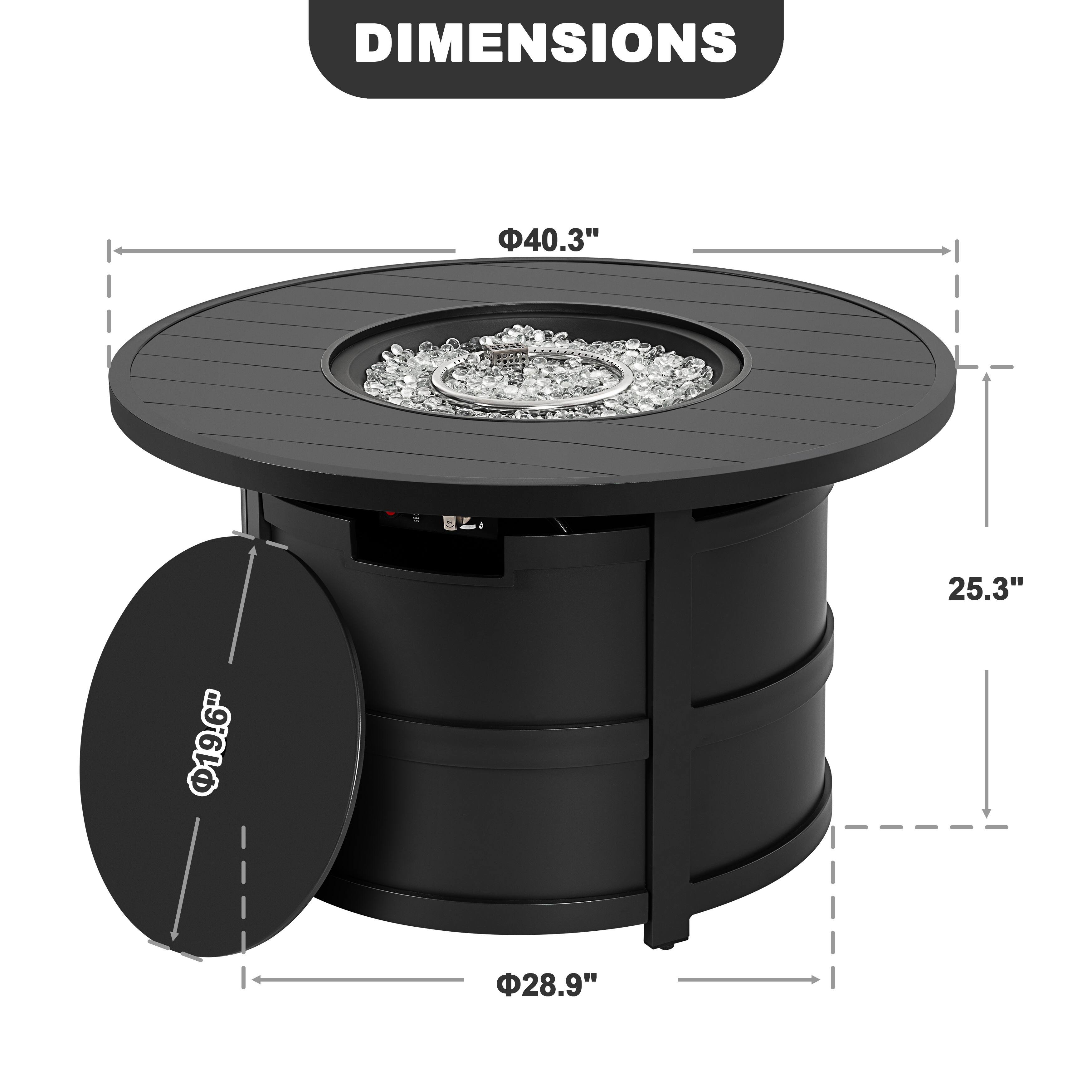 DIMENSIONS
40.3"
19.6"
25.3"
28.9"