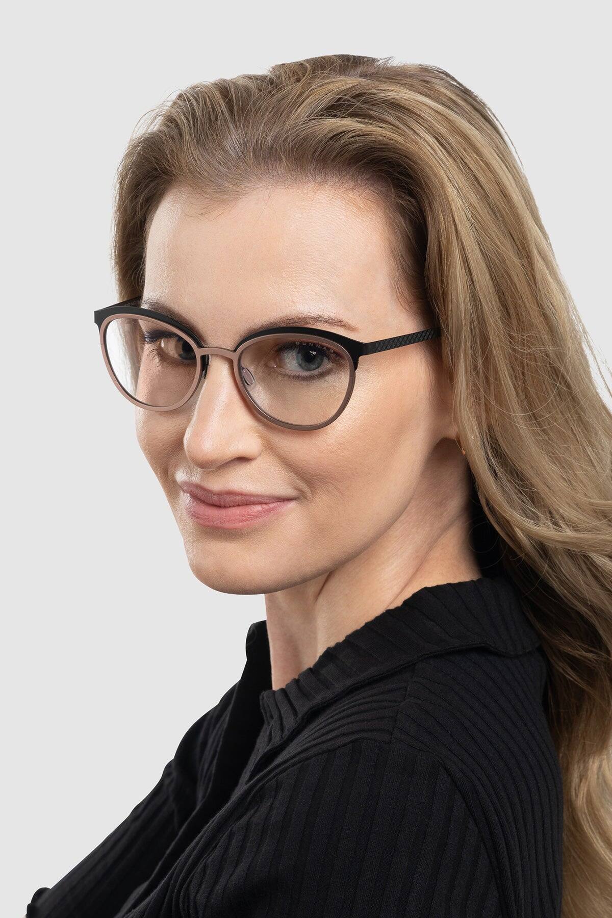 Alt View 2. GUNNAR - GUNNAR Computer Glasses  -  Palomar, Onyx Blush, Amber Lens - Blue Light Blocking, Relieve Dry Eye, Anti Glare - Onyx/Blush.