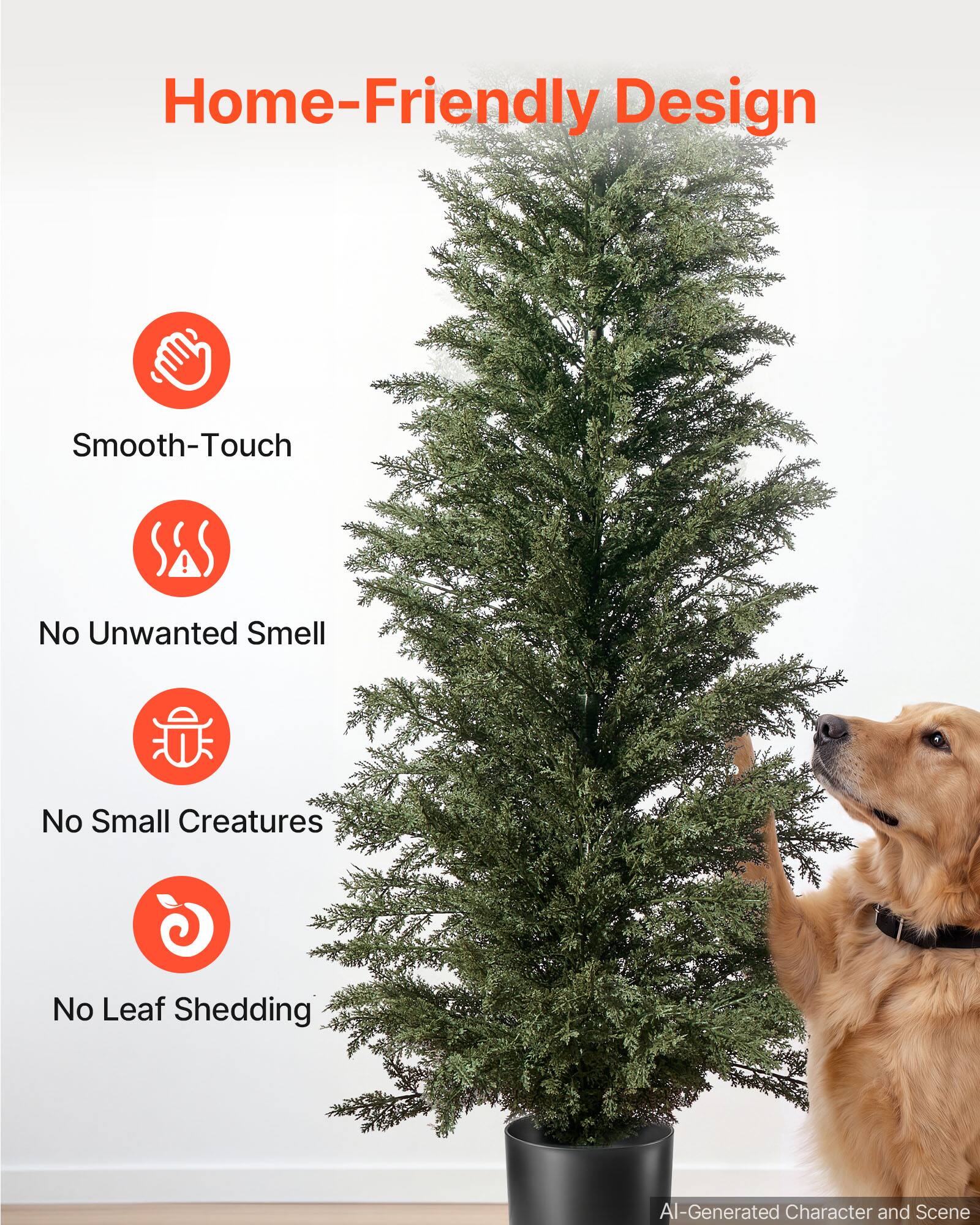 Home-Friendly Design

Smooth-Touch

No Unwanted Smell

No Small Creatures

No Leaf Shedding

AI-Generated Character and Scene