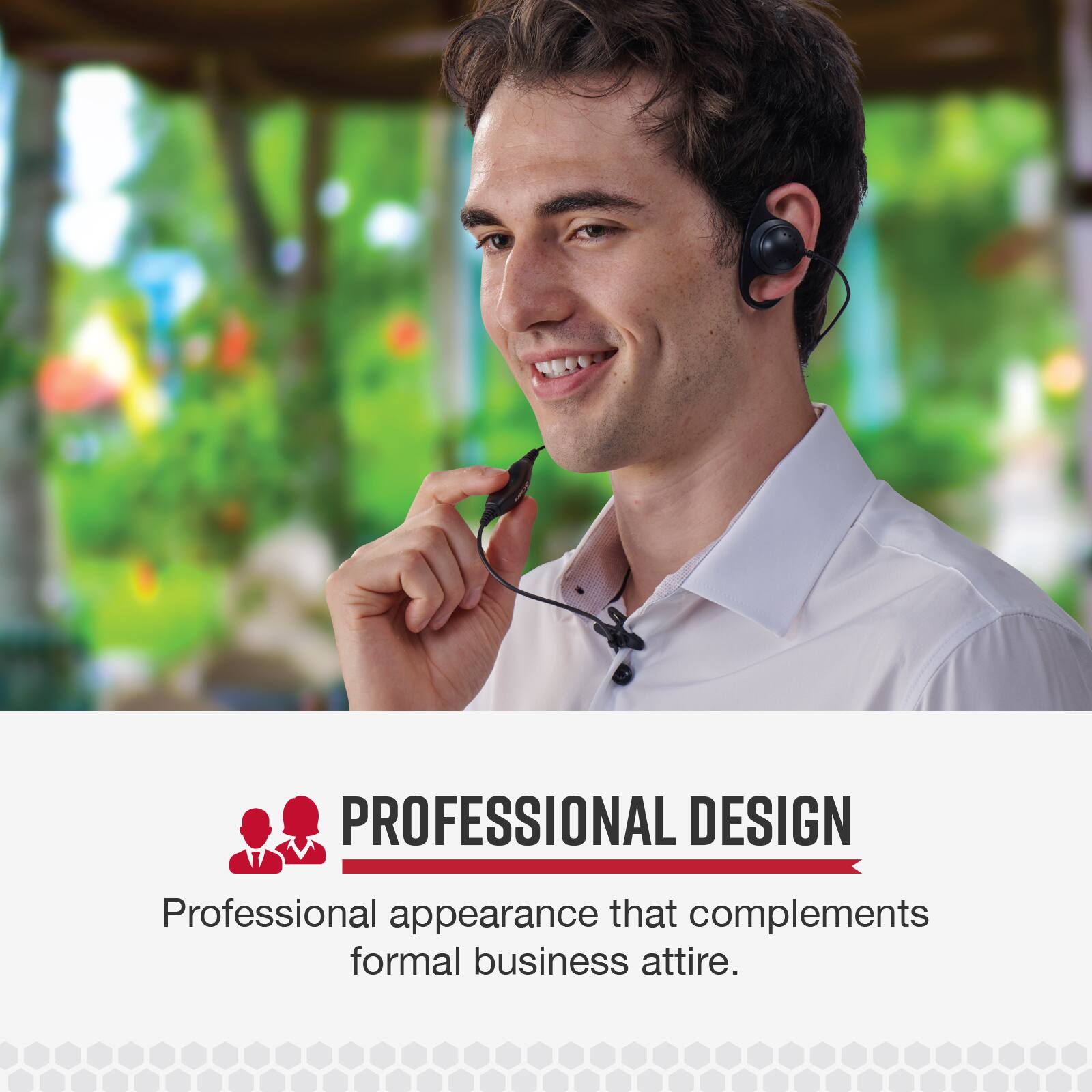 Professional Design: Professional appearance that complements formal business attire.
