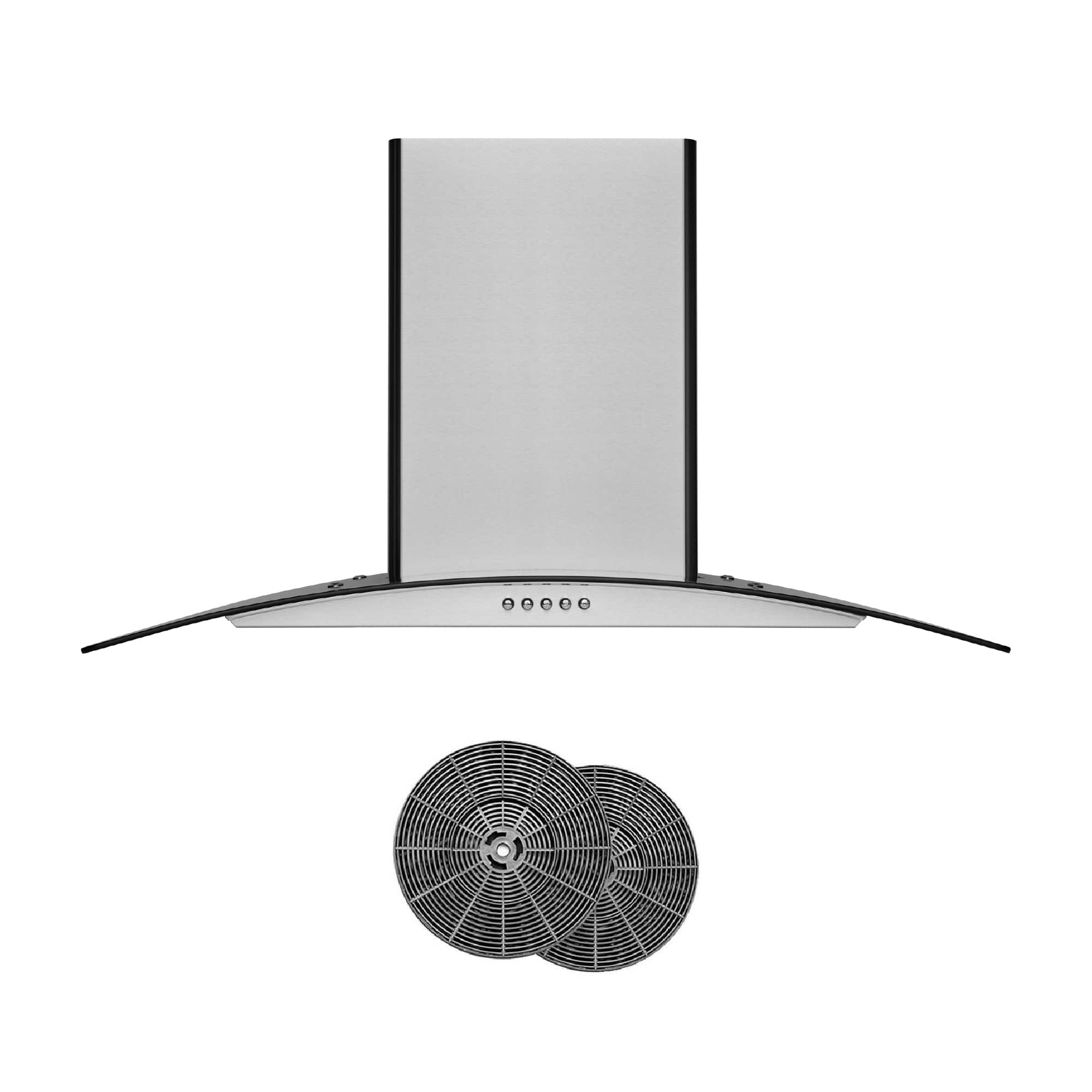 Hauslane - 30 inches - Convertible - Wall Range Hood - Silver