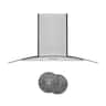 Hauslane - 36 inches - Convertible - Wall Range Hood - Silver