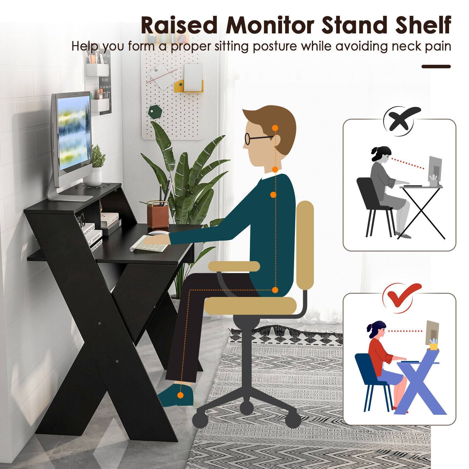 Raised Monitor Stand Shelf
Help you form a proper sitting posture while avoiding neck pain