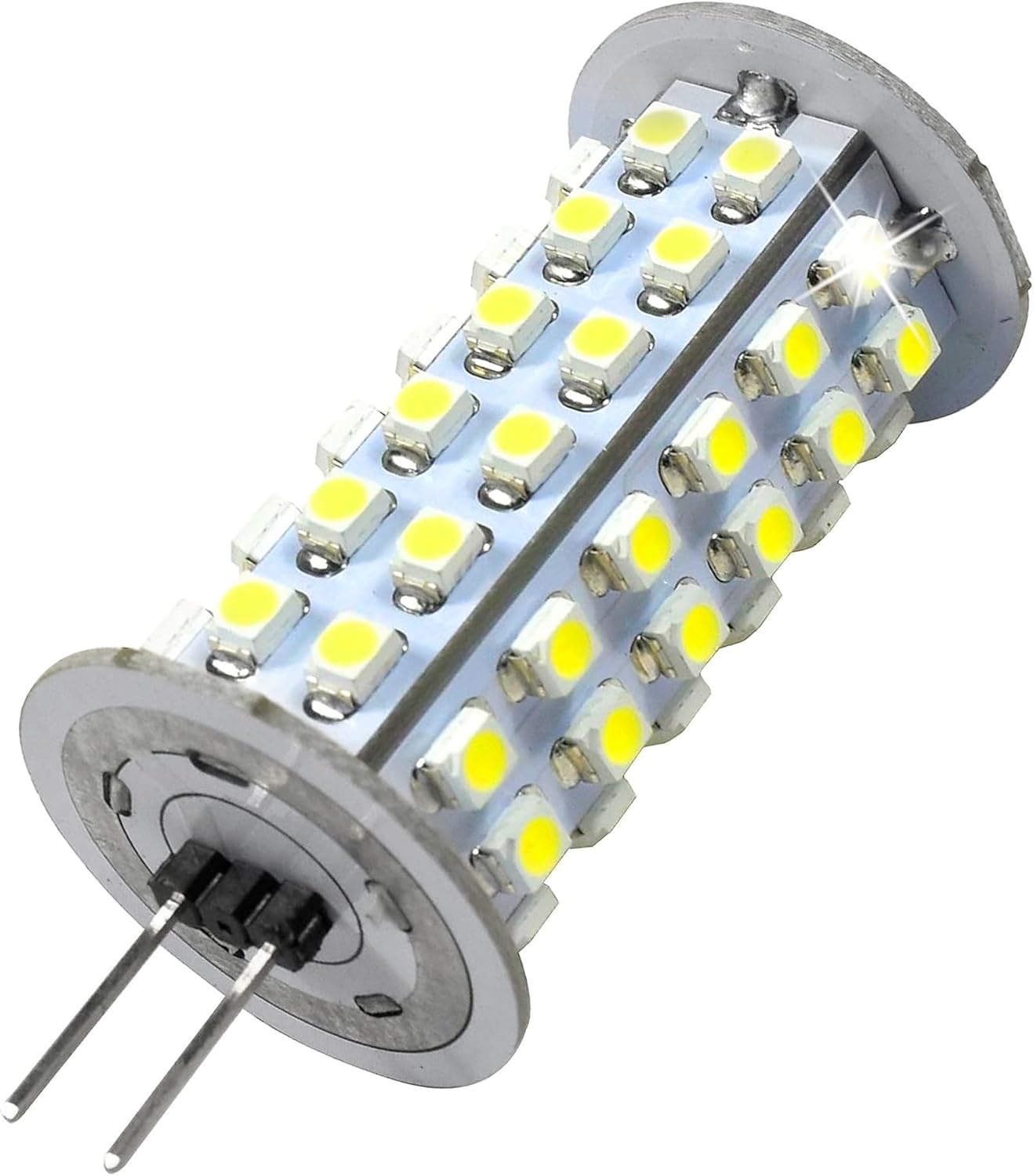 Front. HQRP - HQRP LED Bulb Tower Type G4, 66 LEDs, SMD 3528, Cool White 6300K-7000K,12V AC/DC, 5W, 330-400 Lumen.