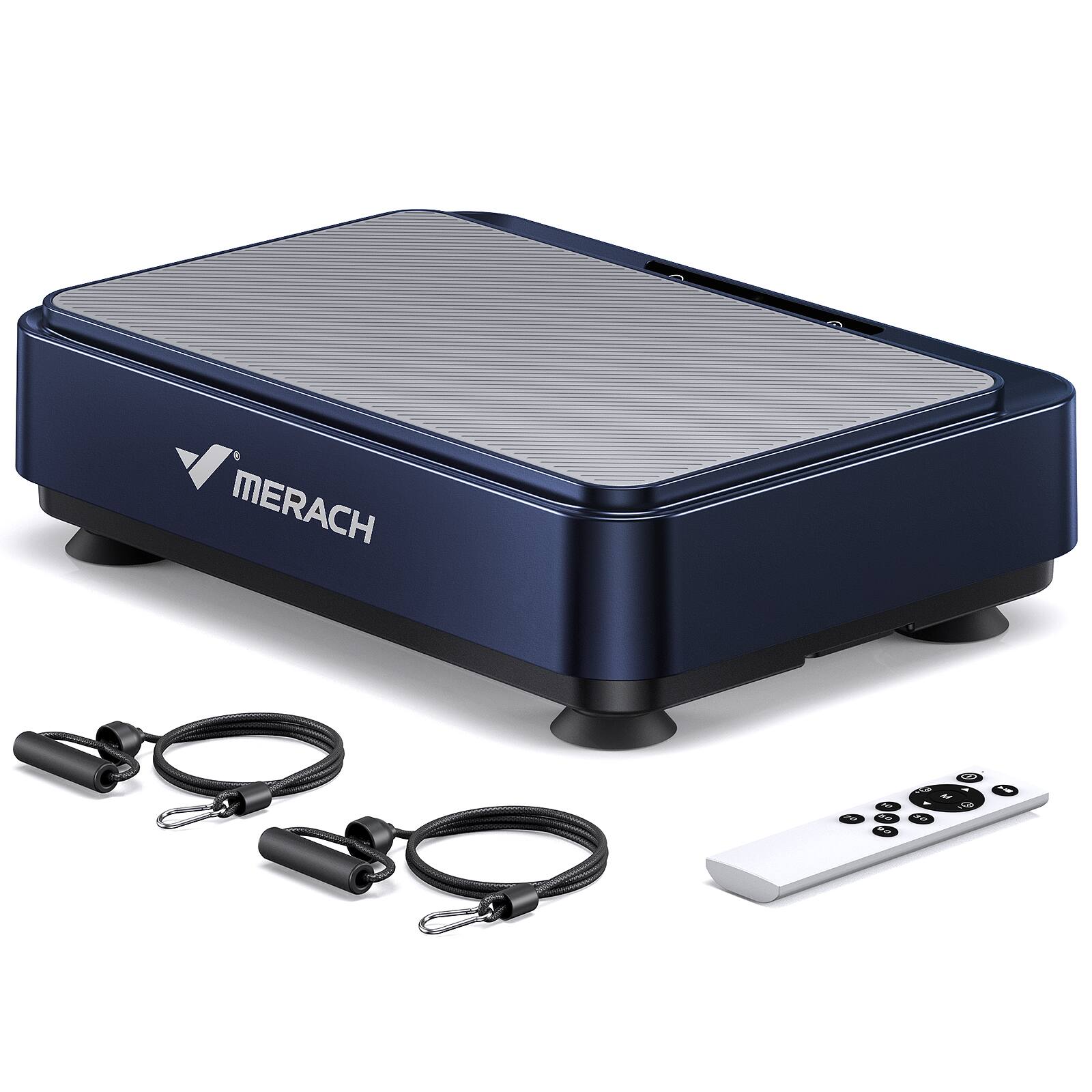 Left. MERACH - MERACH Vibration Plate Exercise Machine Weight Loss Fitness Platform For Home - Blue.