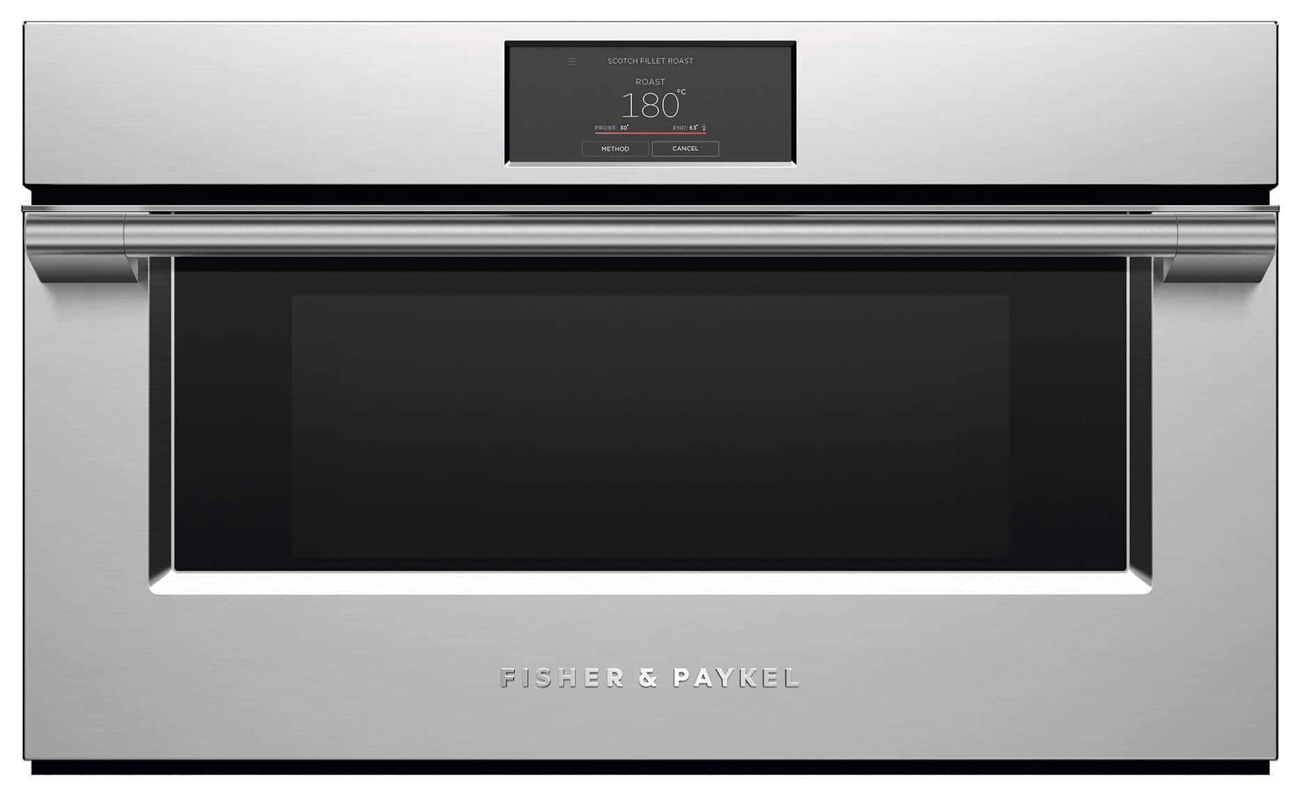 Fisher & Paykel - Professional combination steam oven with 23 functions touch-screen compact - Stainless Steel - Front_Zoom
