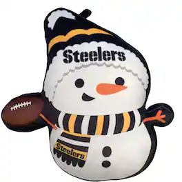 Pegasus - Pittsburgh Steelers Holiday Snowman Plushlete Pillow - Multicolor