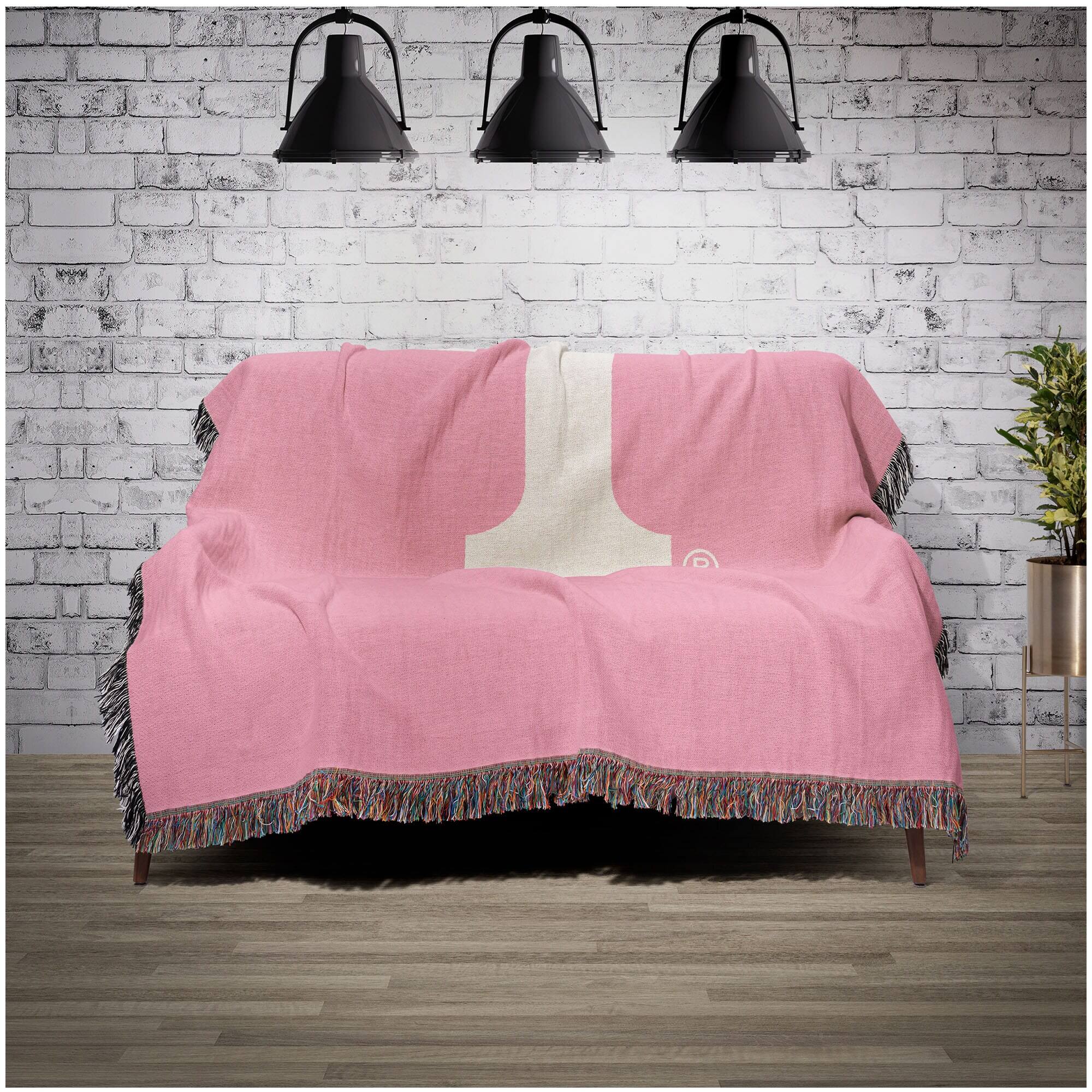 Alt View 1. Chad & Jake - Tennessee Volunteers Woven Blanket - Pink.