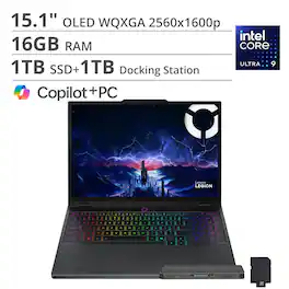 Lenovo - Legion Pro 5 16" 2.5K Gaming Laptop - AMD Ryzen 7 8745HX 2023 - NVIDIA GeForce RTX 5060 - 16GB Memory - 1TB SSD - Eclipse Black