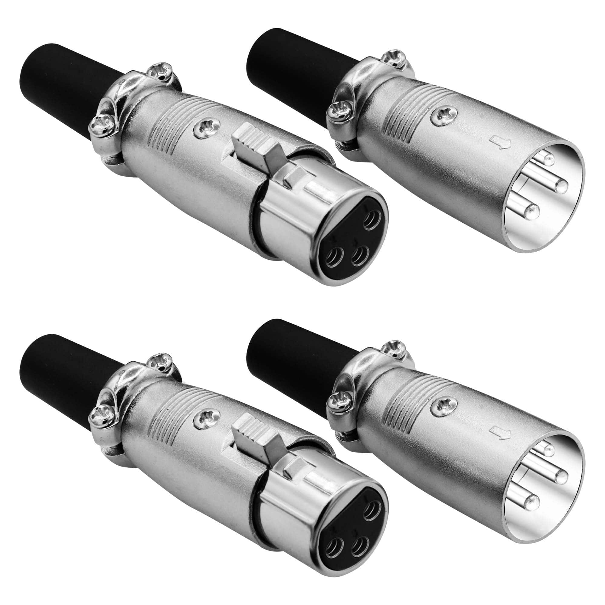 5 CORE - 5Core XLR Connector 2 Pair Male Female to 1/4 Audio Jack 3 Pin Secure Mic Plug w Locking Ends - Silver/Black price history on PriceWatchPro