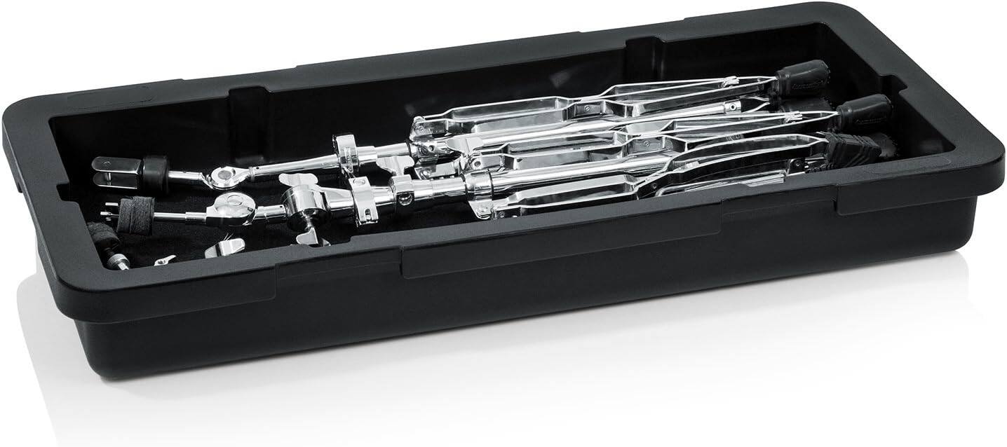Alt View 2. Gator - Deluxe Molded Drum Hardware Trap Case with Removable Tray and Recessed Wheels, 36" x 14" x 16".