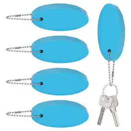 Unique Bargains - Floating Keychain, Bright Color Key Float Keyring Holder Waterproof, 5pcs - Fits Boating/Fishing/Swimming/Water Sports - Sky Blue