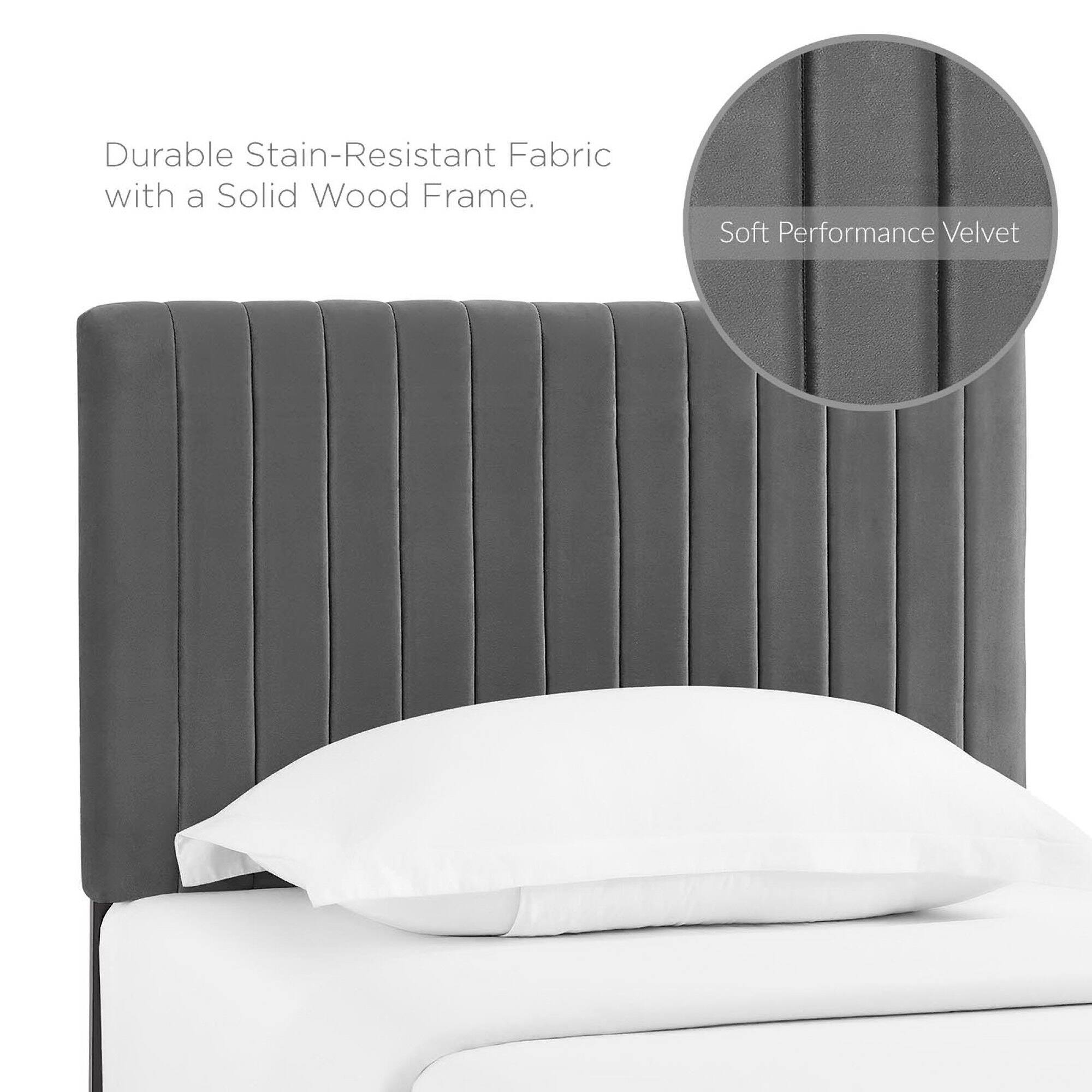 Durable Stain-Resistant Fabric with a Solid Wood Frame.

Soft Performance Velvet