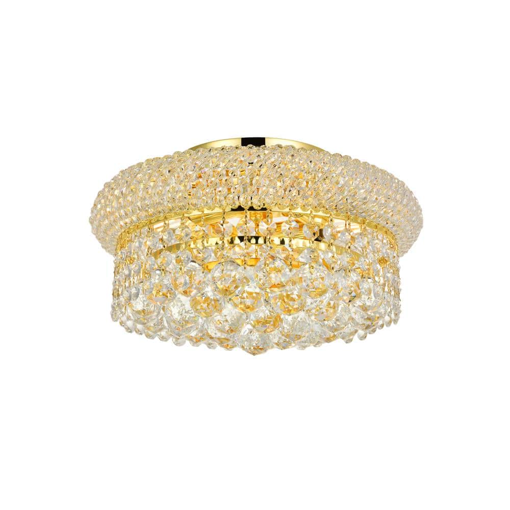 Elegant Lighting - Primo 4 light Flush Mount Clear Royal Cut Crystal - Gold price history on PriceWatchPro