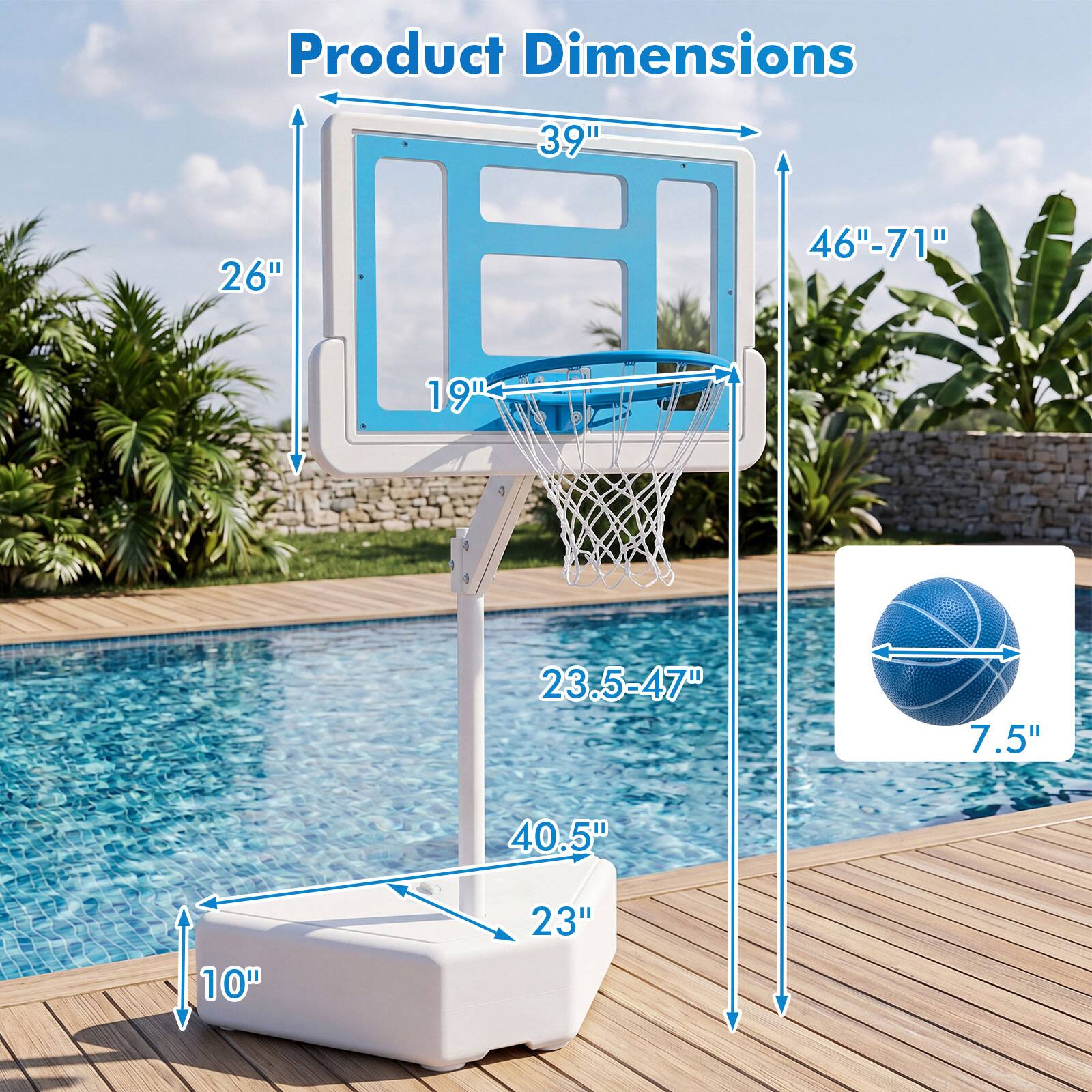 Product Dimensions
39"
26"
46"-71"
19"
23.5-47"
7.5"
40.5"
10"
23"