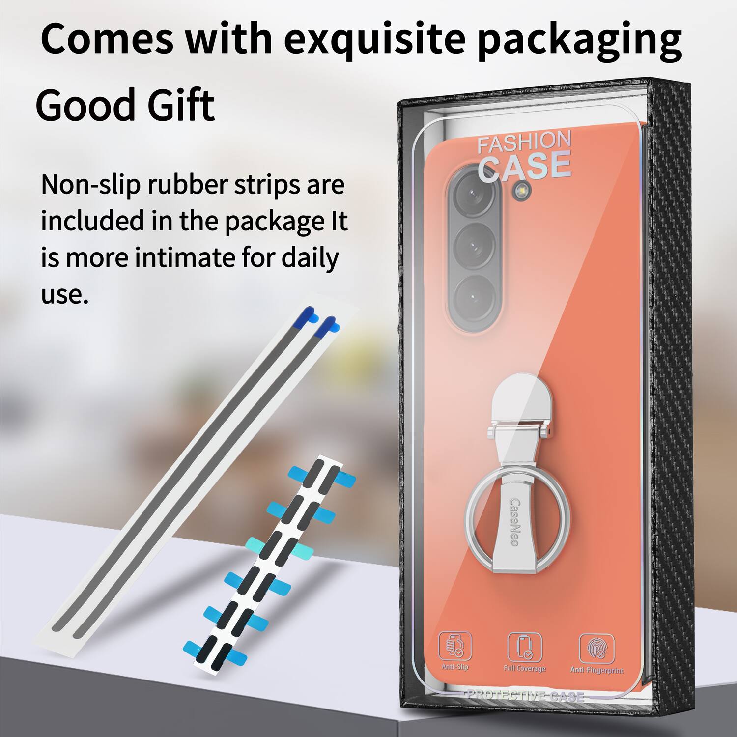 Comes with exquisite packaging  
Good Gift  

FASHION rubber CASE  
Non-slip strips are included in the package  
It is more intimate for daily use.  

CaseNeo Anti-Slip Full Coverage Anti-Fingerprint PROTECTIVE CASE
