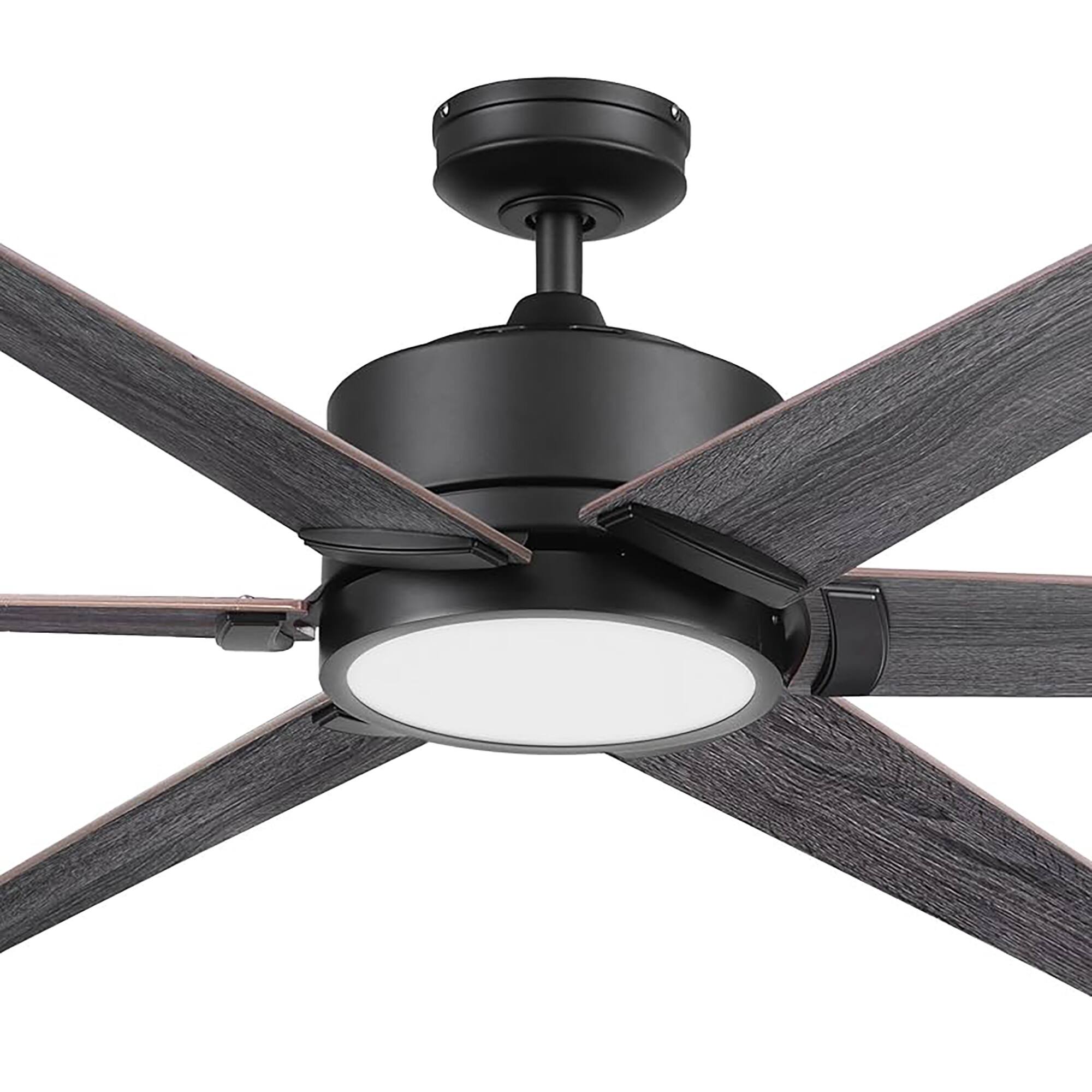 Alt View 7. Honeywell - Honeywell Talbert Ceiling Fan, Color Changing LED and Remote, 62", Matte Black - Matte Black.