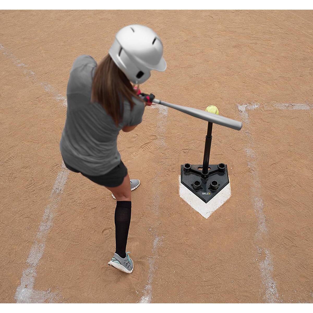 Alt View 3. SKLZ - SKLZ 5-Position Batting Training Tee - Black - Black.