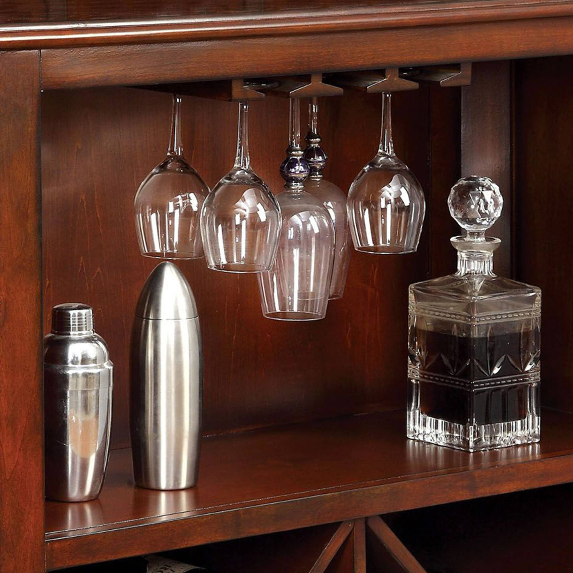 Alt View 2. Manhattan Lane - Luxurious Bar Table, Cherry Finish - Cherry Finish.