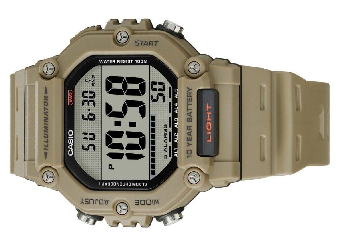 ILLUMINATOR START WATER RESIST 100M SNZ WR 05 6-30 T CASIO A5 ALARMS 5 P CHRONOGRAPH ALARM ADJUST MODE ALS AL4 AL3 AL2 AL1 BATTERY YEAR 10 LIGHT