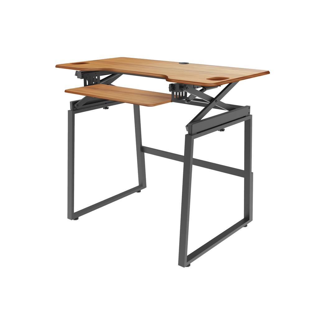 Alt View 5. Rocelco - 46" Large Height Adjustable Standing Desk - Brown.