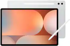 Front. Samsung - Galaxy Tab S10+ - 12.4" 256GB - Wi-Fi - with S-Pen - Platinum Silver.