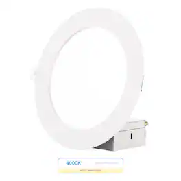 Infibrite - 6 In. Ultra-Thin Recessed LED Downlight 12W 1050LM Adjustable Wet Rated, Triac Dimmable 24-Pack - White