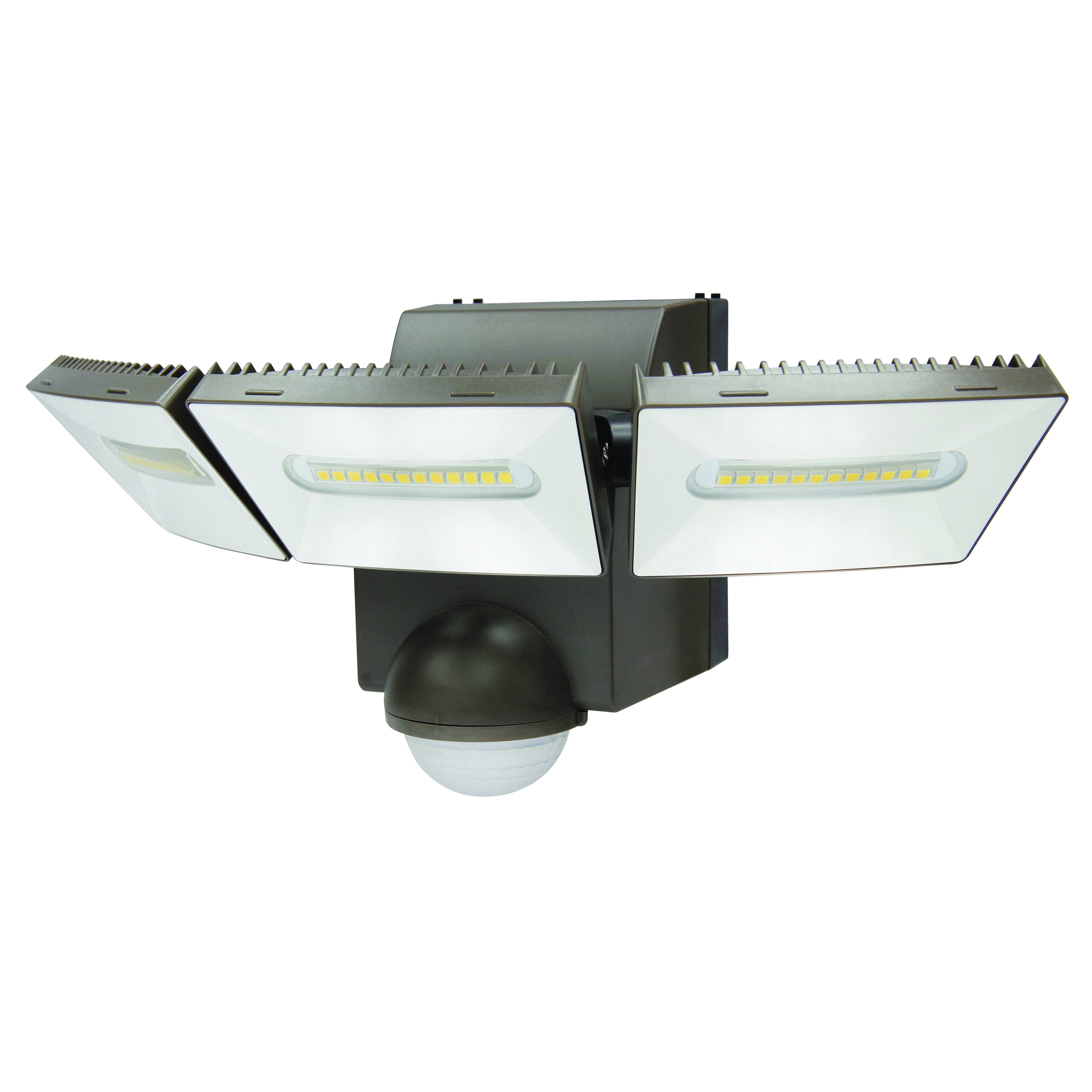 Angle. IQ America - IQ America 1200 Lumen Battery Operated LED Motion Security Flood Light Wall Eave Universal Mount Indoor/Outdoor BZ - Bronze.