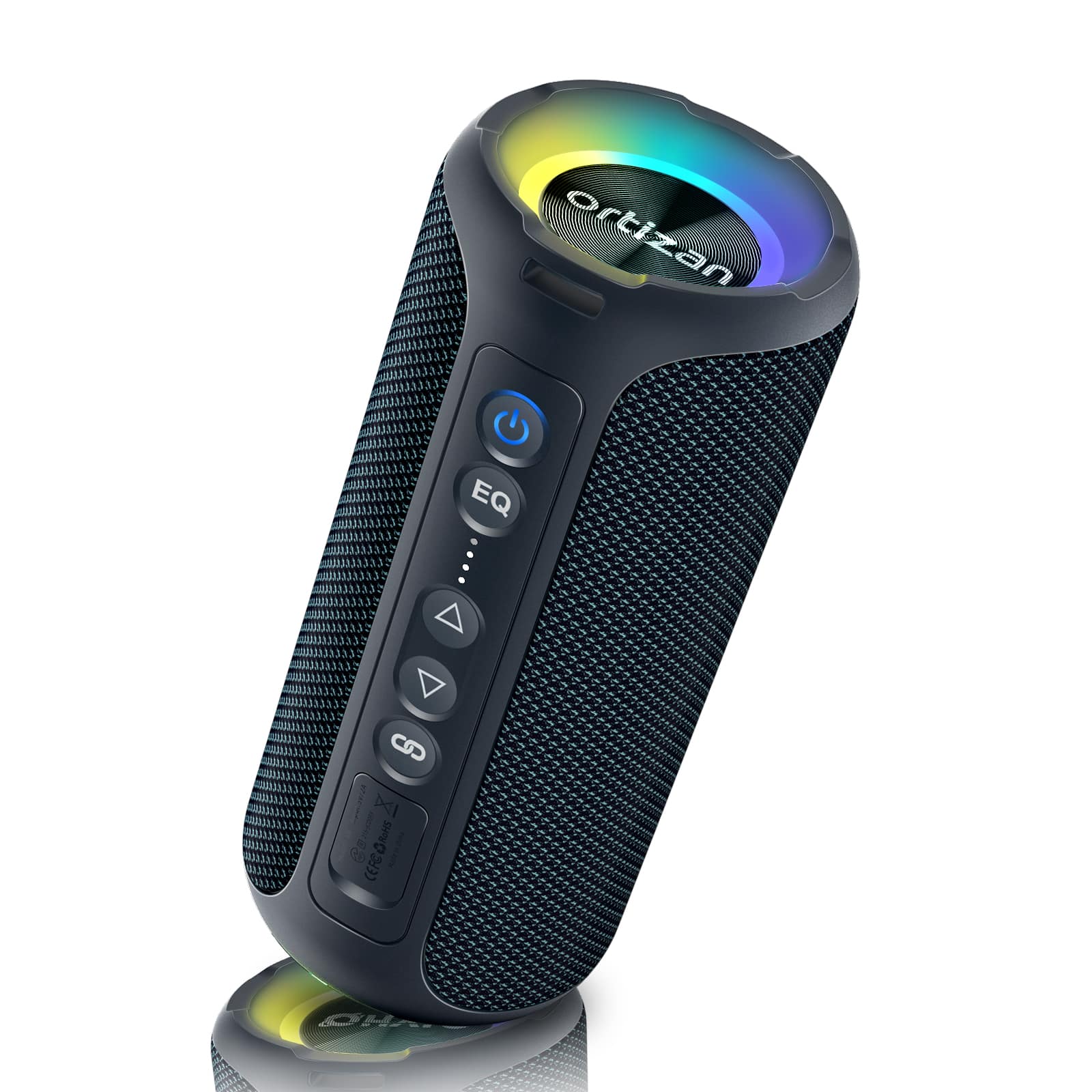 Ortizan - Portable Bluetooth Speaker, 30W Stereo Sound, Deep Bass, IPX7 Waterproof, Bluetooth 5.3 for Outdoor Home Beach - Dark Blue