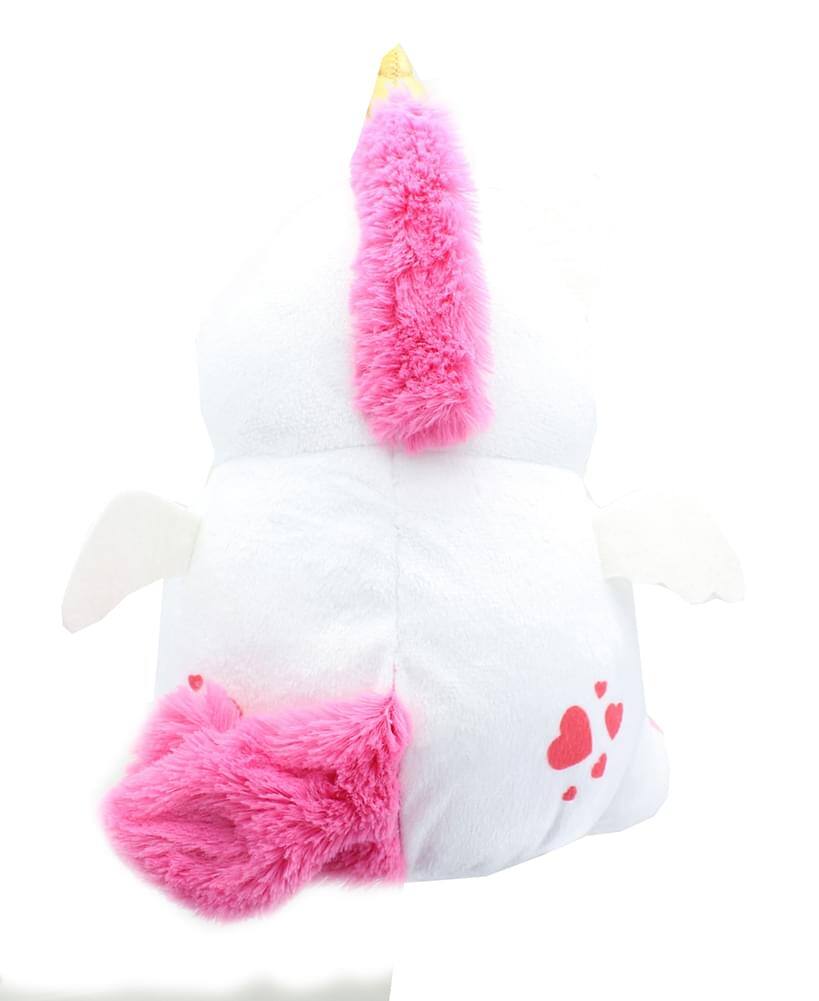 Alt View 1. Seven20 - Glitter Galaxy 6-Inch Pink Hair White UniCow Collectible Plush.