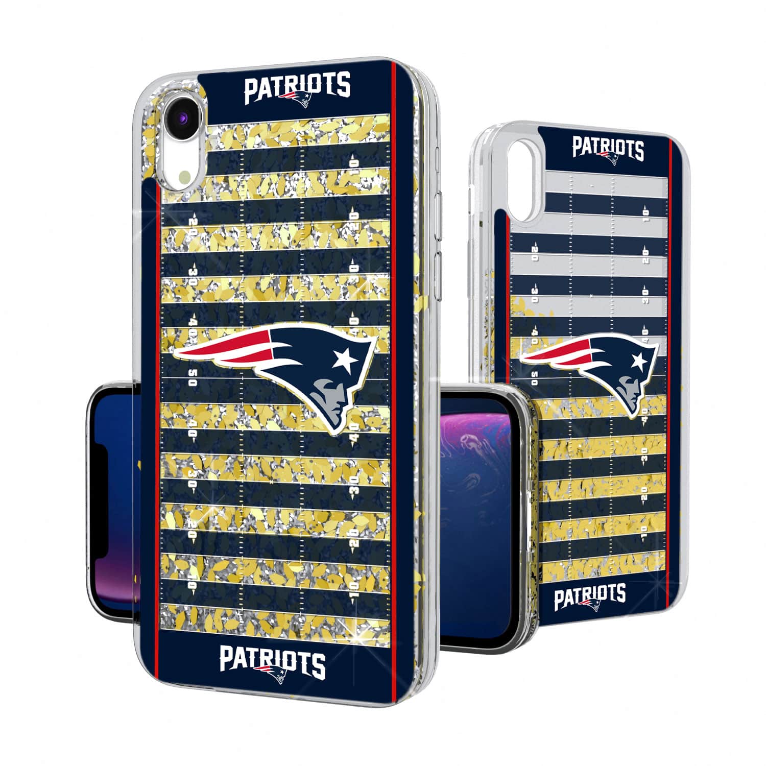 Keyscaper - NFL - New England Patriots - iPhone Field Design Glitter Case - 16 Pro - Multicolor price history on PriceWatchPro