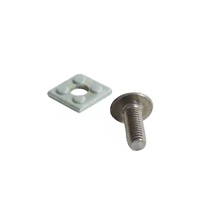 Front. RackSolutions - RackSolutions Square Hole Alignment Washer Kit - 8-Pack for Round Hole Rails in Square Hole Racks - Metallic.